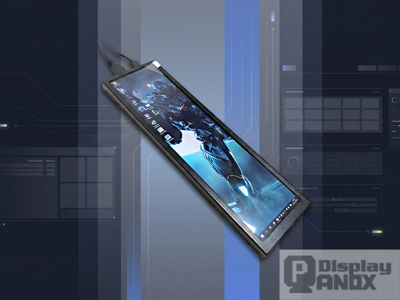 8.8 inch long strip LCD with HDMI board shown in a system monitor style technology illustration