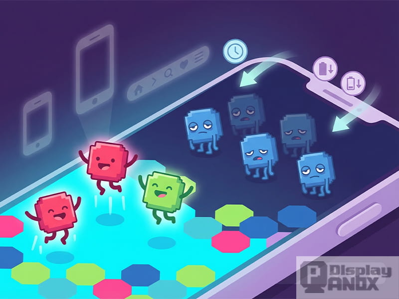 amoled blue subpixel aging cartoon illustration