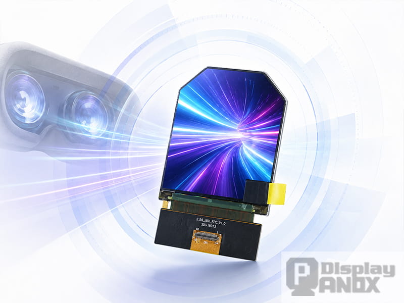 2.54 inch round TFT-LCD display panel for VR, featuring high-speed visual performance for fast LCD applications.
