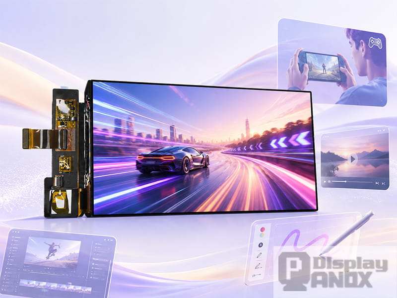 7 inch AMOLED 1920x1080 MIPI display panel for high refresh rate gaming, media and interactive display applications